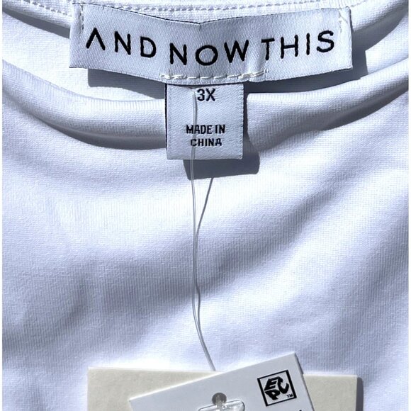 And Now This White Sleeveless Tank Top 3X Polyester Blend Womens Plus Size - Picture 6 of 8